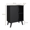 Ver imagem 3 de Armário Balcão Multiuso com 1 Porta Preto