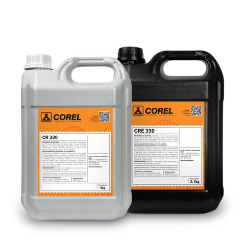 Kit Resina Epóxi e Endurecedor Cr 330 de Baixa Viscosidade e Alta Espessura (5 Kg + 2,1 Kg) para Cab