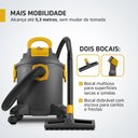 Ver imagem 6 de Aspirador de Água e Pó Hydrodust Mondial Apt-03-20L Preto e Amarelo 1600W 220V