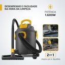 Ver imagem 3 de Aspirador de Água e Pó Hydrodust Mondial Apt-03-20L Preto e Amarelo 1600W 220V