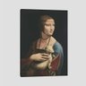 Quadro Leonardo Da Vinci A Dama Do Arminho Tela No Chassi 63X42Cm - 1