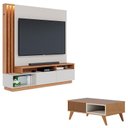 Ver imagem 1 de Estante Home Theater Humaitá Off White Matte Freijó com Mesa de Centro Jeri Freijó Off White - Colib