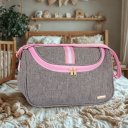 Ver imagem 1 de Bolsa Maternidade Pequena Infantil Luxo Amor:rosa