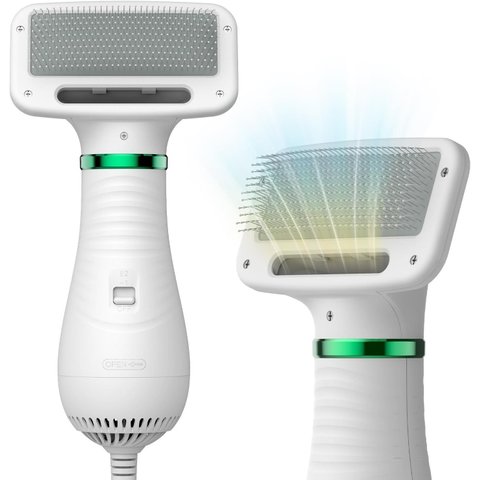 Super Cão Gato Estimação 2 In 1 Escova Deslizante Elétrica Leve Silenciosa Modeladora Penteado Remov