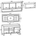 Ver imagem 5 de Armário de Cozinha 4 Peças Balcão com Pia 150cm Lina18 K02 Supremo/Freijó - Mpozenato