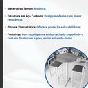 Ver imagem 3 de Conjunto Mesa Alta Bistrô Redonda Imbuia 2 Banquetas Confort Estofado White Don Castr