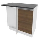 Ver imagem 1 de Balcão de Canto Madesa Acordes 100% MDF 1 Porta Branco/Rustic Cor:Branco/Rustic