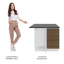 Ver imagem 5 de Balcão de Canto Madesa Acordes 100% MDF 1 Porta Branco/Rustic Cor:Branco/Rustic