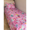 Ver imagem 1 de Cobre Leito Dupla Face Infantil Solteiro 2pçs Estampado:rosa Pink