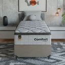 Ver imagem 6 de Cama Box Solteiro + Colchão Comfort Class Pillow Top 88x188 Branco/suede Bege