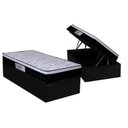 Ver imagem 1 de Cama Box Baú Solteiro: Colchão Ortopédico Orthoflex Sogni Unic Face + Base CRC Courano Black (88x188
