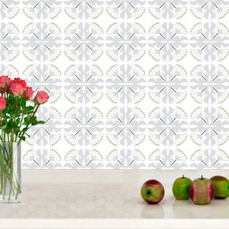 Papel de Parede para Cozinha Azulejo Português Lavável Branco - 4