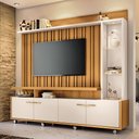 Ver imagem 2 de Estante Painel para Tv 60 Pol com Led Ian B01 Cinamomo Off White - Lyam Decor