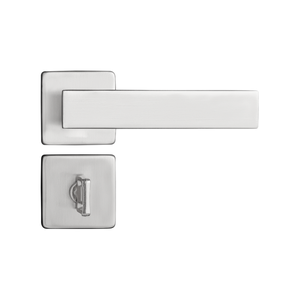Fechadura de Porta Pado 701 Roseta Quadrada 55mm Banheiro / Wc - Cromado Acetinado