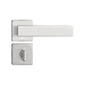 Fechadura de Porta Pado 701 Roseta Quadrada 55mm Banheiro / Wc - Cromado Acetinado - 1