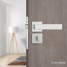 Fechadura de Porta Pado 701 Roseta Quadrada 55mm Banheiro / Wc - Cromado Acetinado - 2