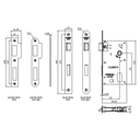 Ver imagem 5 de Fechadura de Porta Pado 701 Roseta Quadrada 55mm Banheiro / Wc - Cromado Acetinado
