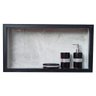 Nichos de Porcelanato Cinza Borda Preta para Banheiro 60x32cm - 1