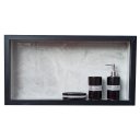 Ver imagem 1 de Nichos de Porcelanato Cinza Borda Preta para Banheiro 60x32cm