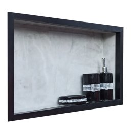 Nichos de Porcelanato Cinza Borda Preta para Banheiro 60x32cm - 3