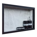 Ver imagem 3 de Nichos de Porcelanato Cinza Borda Preta para Banheiro 60x32cm