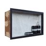 Nichos de Porcelanato Cinza Borda Preta para Banheiro 60x32cm - 9