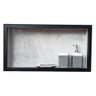 Nichos de Porcelanato Cinza Borda Preta para Banheiro 60x32cm - 8