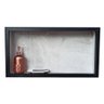 Nichos de Porcelanato Cinza Borda Preta para Banheiro 60x32cm - 12