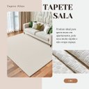 Ver imagem 4 de Tapete Sala Quarto Rústico 2,00m X 1,40m Moderno Antiderrapante Decoração Artesanal Boho Tear Cru