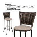 Ver imagem 7 de Kit 3 Banqueta Aurora Fibra Sintética Junco Jardim Varanda Cozinha Chocolate Mesclado