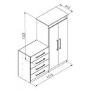 Ver imagem 6 de Cômoda 2 Portas 4 Gavetas Rodial