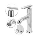 Ver imagem 4 de Torneira Pia Lavatório Alta Pratica Abs Cromado Mesa 1/4 V