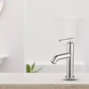 Ver imagem 1 de Torneira Pia Lavatório Alta Pratica Abs Cromado Mesa 1/4 V