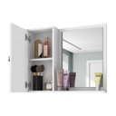 Ver imagem 2 de Espelheira e Armario Superior Gênova Branco - Bechara