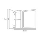 Ver imagem 4 de Espelheira e Armario Superior Gênova Branco - Bechara