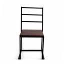 Ver imagem 2 de Cadeira Empilhável Moderna Reforçada Preta Assento Madeira Imbuia