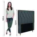 Ver imagem 5 de Cabeceira Estofada para Cama Box Solteiro Miami de 0,88m Suede Dobuê