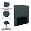 Ver imagem 4 de Cabeceira Estofada para Cama Box Solteiro Miami de 0,88m Suede Dobuê