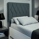 Ver imagem 2 de Cabeceira Estofada para Cama Box Solteiro Miami de 0,88m Suede Dobuê