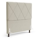 Ver imagem 1 de Cabeceira Cama Box Casal Queen Size Mel 160cm com Frame Veludo Bege - Desk Design