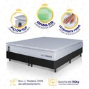 Ver imagem 3 de Conjunto Box Preto Luanda Branco Espuma D28 King 193x203x62 - King House