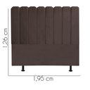Ver imagem 3 de Cabeceira Estofada Alanis 195CM King Suede Marrom - D A DECOR