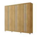 Ver imagem 2 de Guarda-roupa Casal Pervoi 6 Portas 4 Gavetas Ipê/sabbia - Decibal