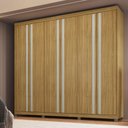 Ver imagem 1 de Guarda-roupa Casal Pervoi 6 Portas 4 Gavetas Ipê/sabbia - Decibal