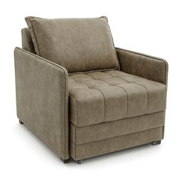 Poltrona Cama Reclinável Retrátil Viena Corino Castor - Loja Sheep - 1