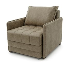 Poltrona Cama Reclinável Retrátil Viena Corino Castor - Loja Sheep - 3