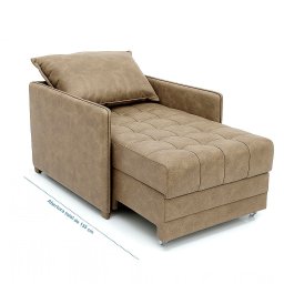 Poltrona Cama Reclinável Retrátil Viena Corino Castor - Loja Sheep - 8