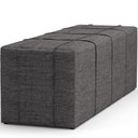 Ver imagem 5 de Puff Decorativo Living 160 Cm Roma W01 Linho Cinza Escuro - lyam
