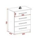 Ver imagem 2 de Cômoda 4 Gavetas Rodial