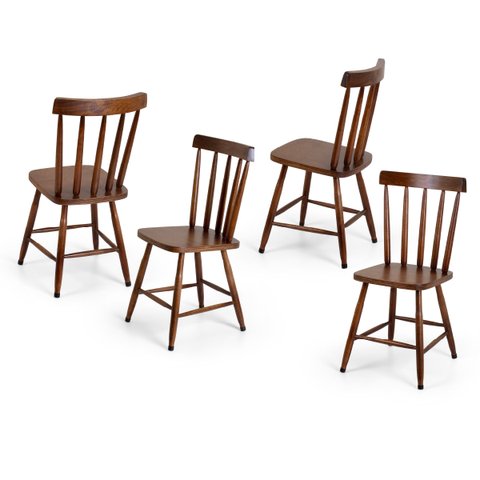 Kit 4 Cadeiras Colonial Lisa Rustica Madeira Maciça